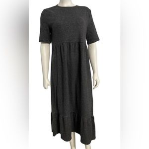 Zara Midi dress with flounced ruffle hem